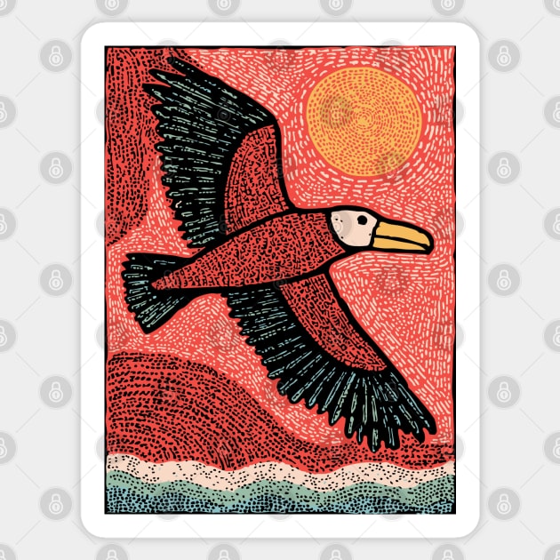 Albatross at Sea | The Mariner's Omen Sticker by TuncGK